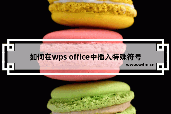 如何在wps office中插入特殊符号？