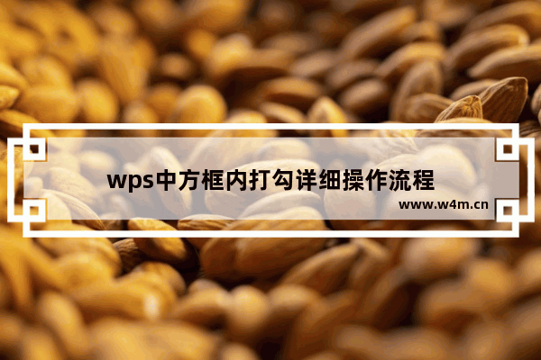 wps中方框内打勾详细操作流程