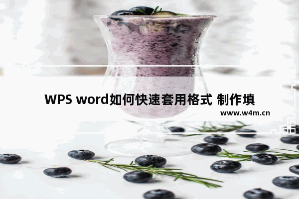 WPS word如何快速套用格式 制作填空题下划线