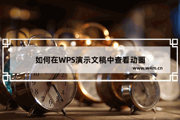 如何在WPS演示文稿中查看动画