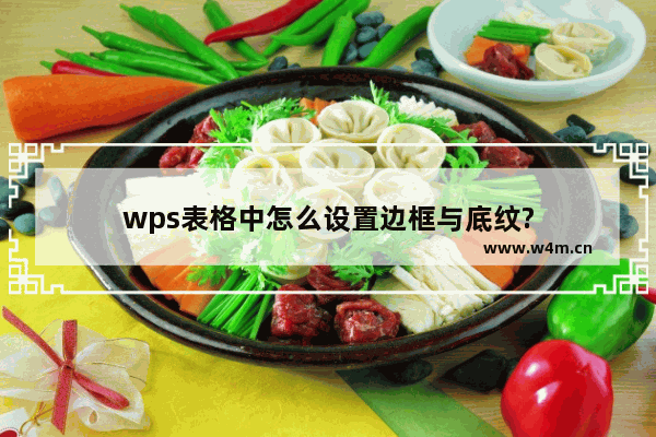 wps表格中怎么设置边框与底纹?