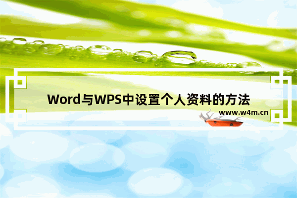 Word与WPS中设置个人资料的方法