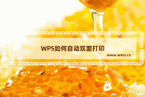 WPS如何自动双面打印