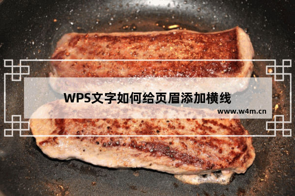 WPS文字如何给页眉添加横线