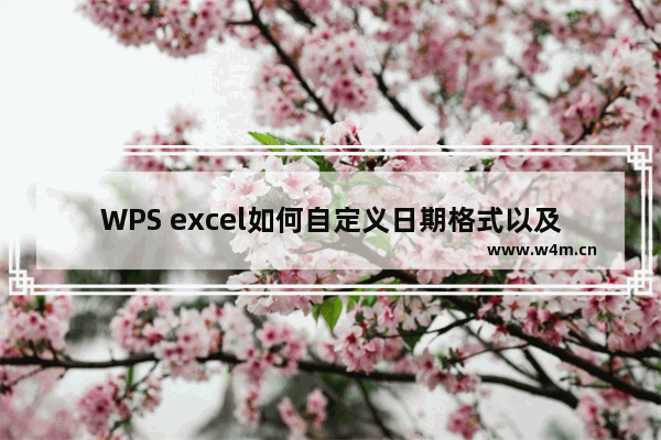 WPS excel如何自定义日期格式以及快捷输入