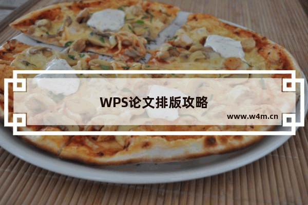 WPS论文排版攻略