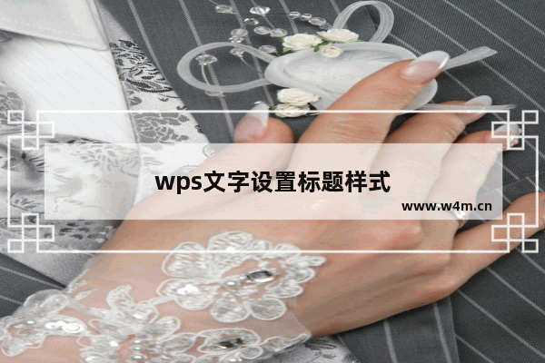 wps文字设置标题样式