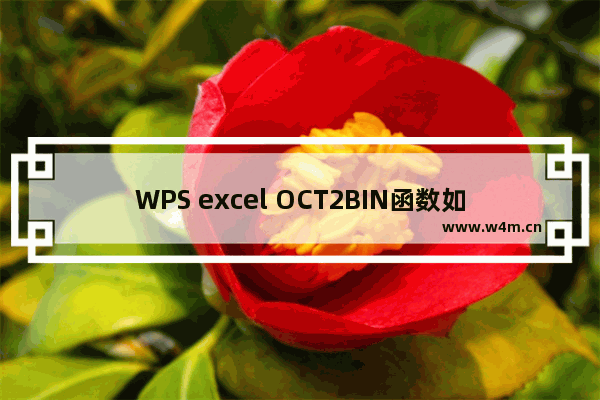 WPS excel OCT2BIN函数如何将八进制数快捷转换成二进制数