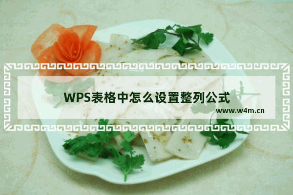 WPS表格中怎么设置整列公式