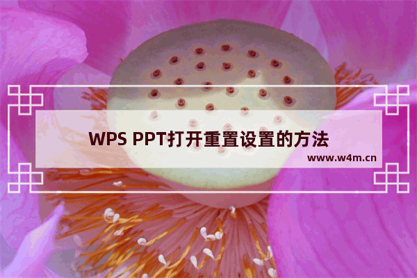 WPS PPT打开重置设置的方法