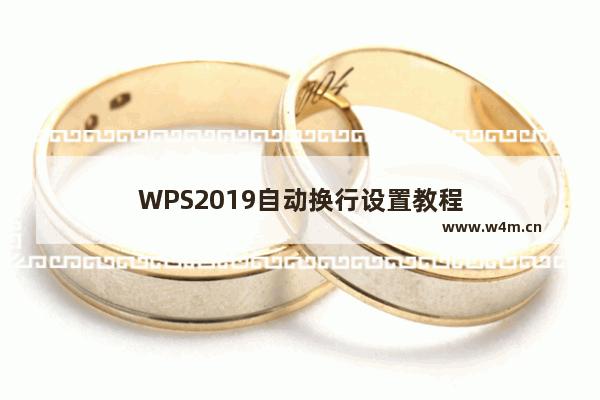 WPS2019自动换行设置教程