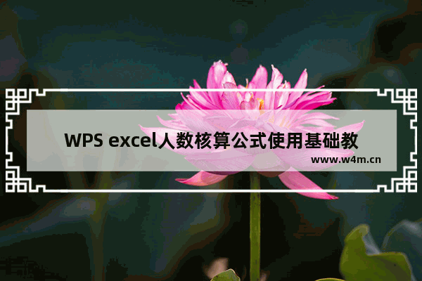 WPS excel人数核算公式使用基础教程