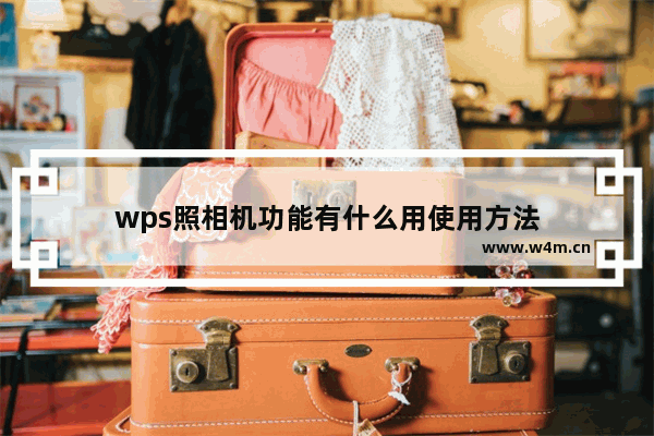 wps照相机功能有什么用使用方法