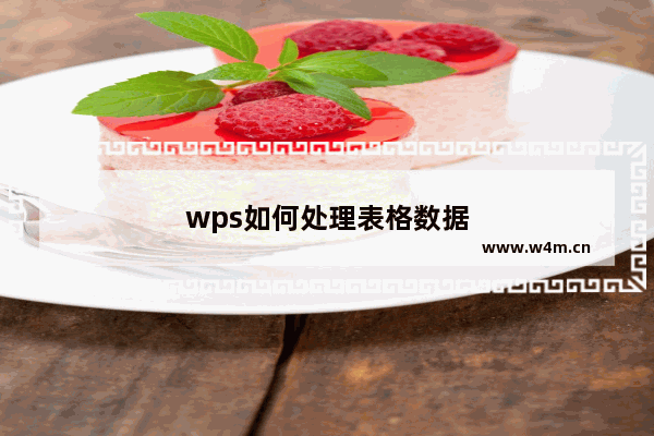 wps如何处理表格数据