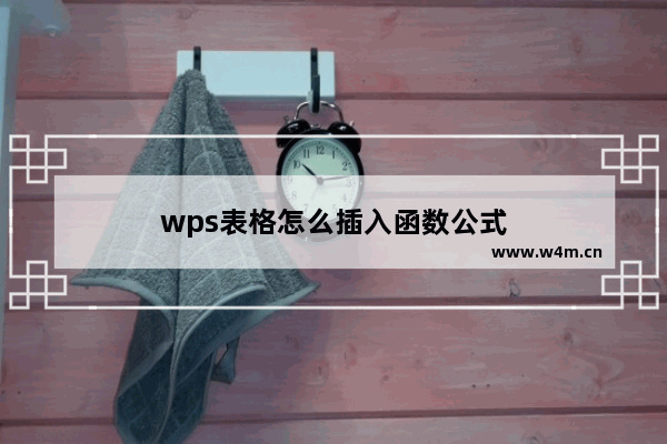 wps表格怎么插入函数公式