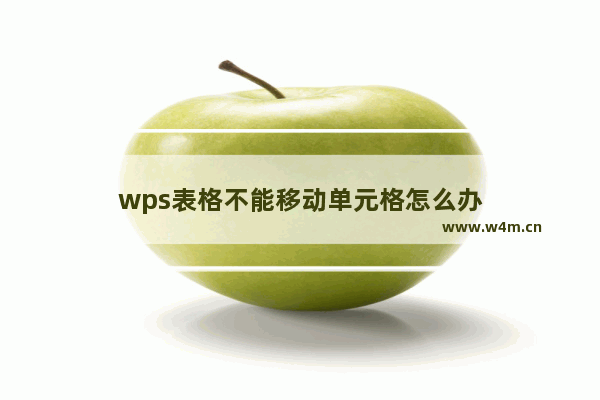 wps表格不能移动单元格怎么办