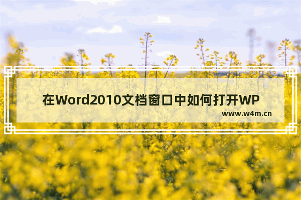 在Word2010文档窗口中如何打开WPS文档