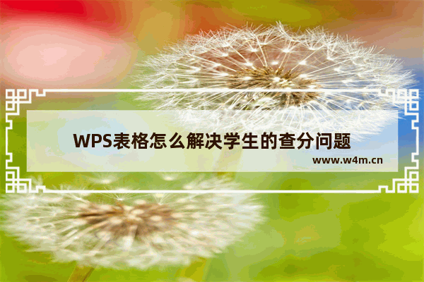 WPS表格怎么解决学生的查分问题