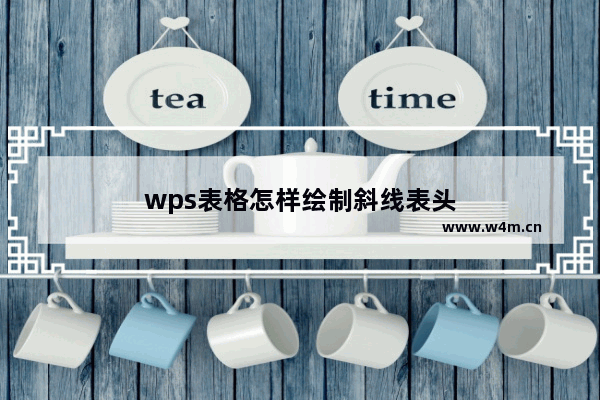 wps表格怎样绘制斜线表头