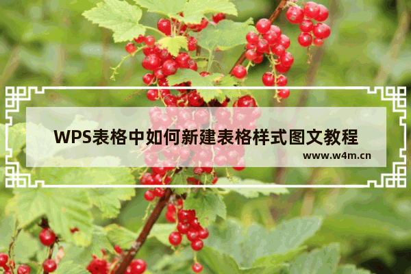 WPS表格中如何新建表格样式图文教程