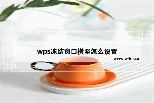 wps冻结窗口横坚怎么设置