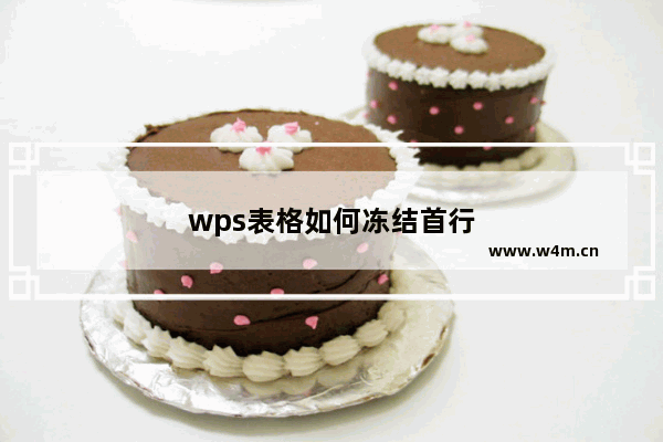 wps表格如何冻结首行