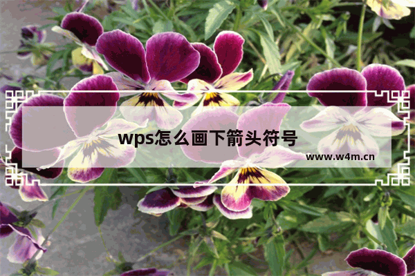 wps怎么画下箭头符号