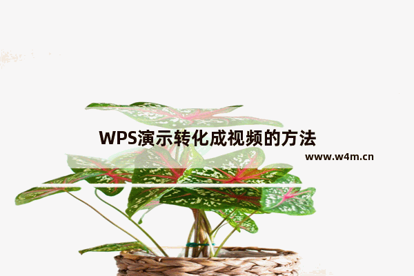 WPS演示转化成视频的方法