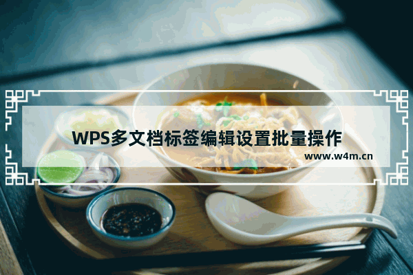 WPS多文档标签编辑设置批量操作