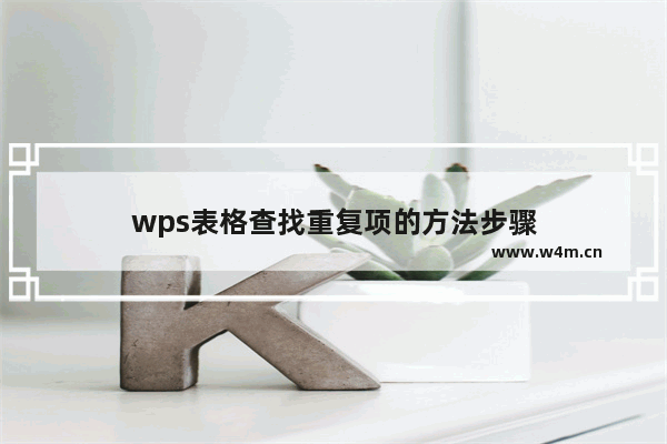 wps表格查找重复项的方法步骤