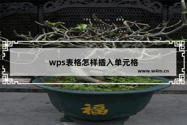 wps表格怎样插入单元格