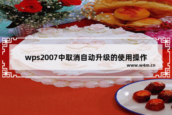 wps2007中取消自动升级的使用操作