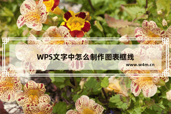 WPS文字中怎么制作图表框线