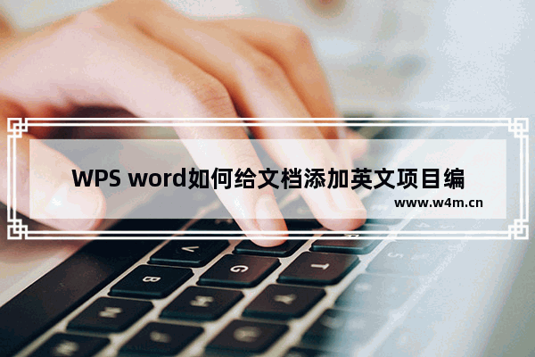 WPS word如何给文档添加英文项目编号