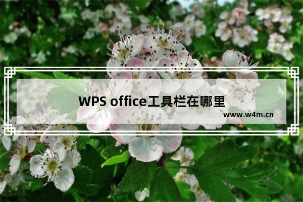 WPS office工具栏在哪里