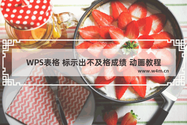 WPS表格 标示出不及格成绩 动画教程