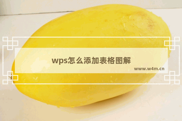 wps怎么添加表格图解