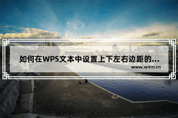 如何在WPS文本中设置上下左右边距的距离和显示方向