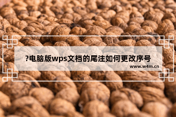 ?电脑版wps文档的尾注如何更改序号