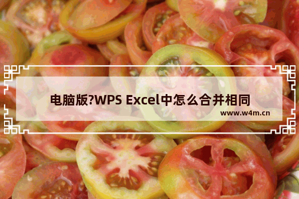 电脑版?WPS Excel中怎么合并相同单元格