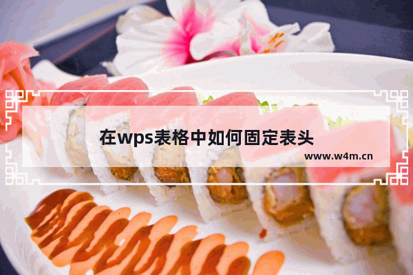 在wps表格中如何固定表头