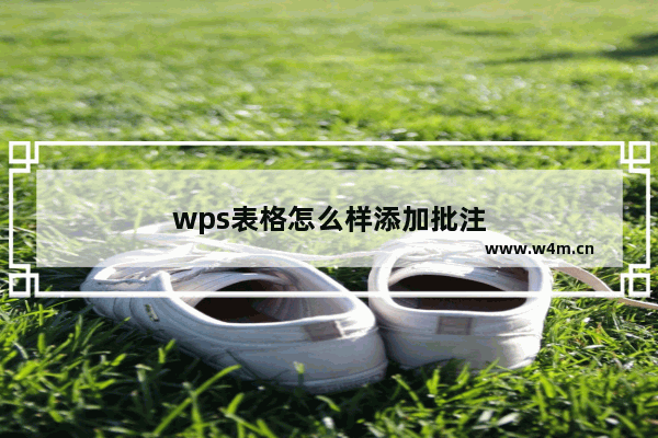 wps表格怎么样添加批注