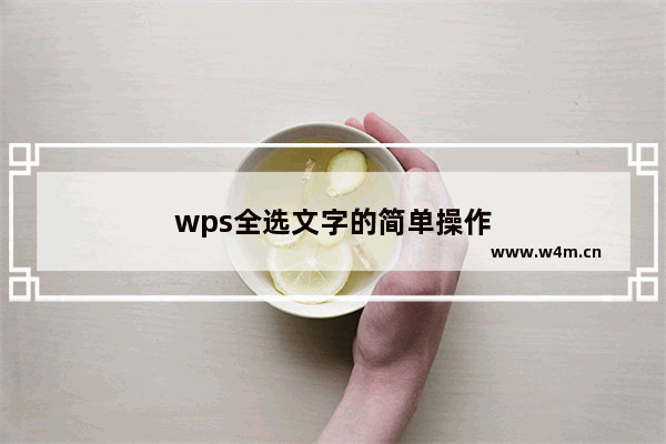 wps全选文字的简单操作