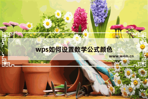 wps如何设置数学公式颜色