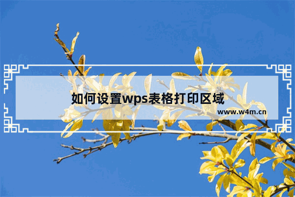 如何设置wps表格打印区域