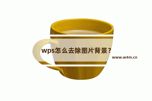 wps怎么去除图片背景？