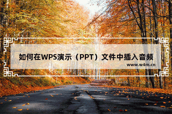 如何在WPS演示（PPT）文件中插入音频？