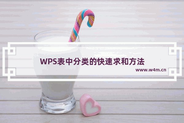 WPS表中分类的快速求和方法