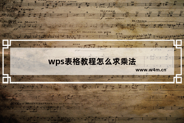 wps表格教程怎么求乘法