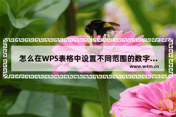 怎么在WPS表格中设置不同范围的数字显示不同颜色